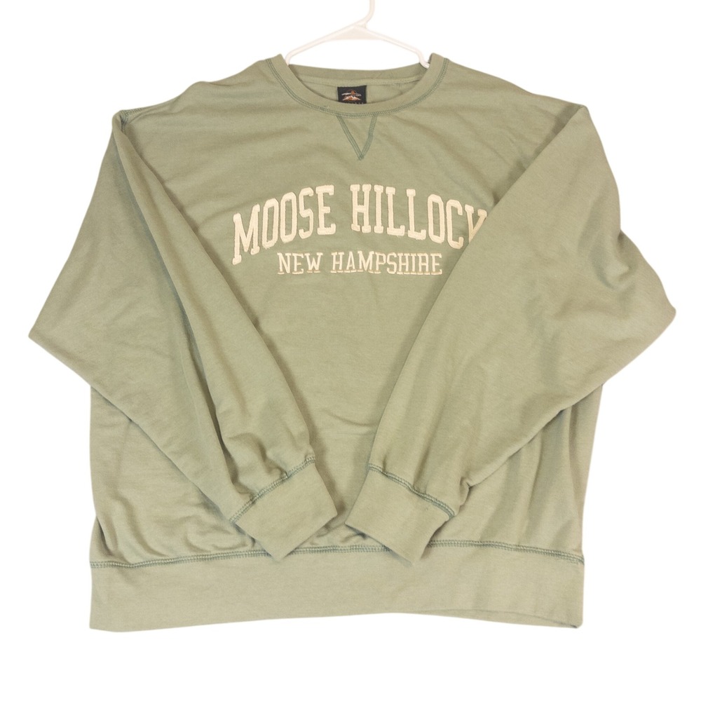 Prairie Mountain Moose Hillock New Hampshire Sweatshirt Mens XXL Sage Green